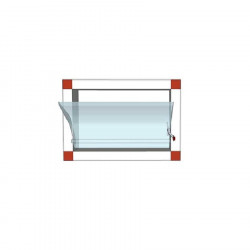 Entrada de aire de pvc 1400X395mm con malla pajarera (cerrada)
