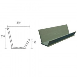 Comedero corrido polímero mod. Crater 1,2mts