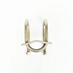 Brida doble inox en M-8 60mm