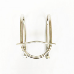 Brida doble inox en M-8 70mm