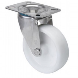 Rueda gir 10zvli100-ut80 pol inox blanco