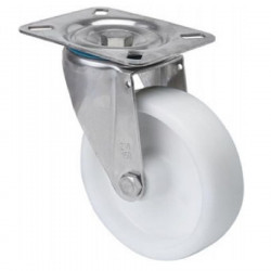 Rueda gir 10zvli125-ut80 pol inox blanco