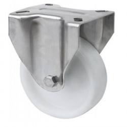 Rueda fij 17zvli125-ut80 poliamix inox blanco