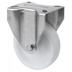 Rueda fij 17zvli80-ut80 poliamix inox blanco