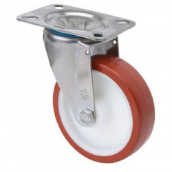 Rueda gir 10zvli80-poliure inox