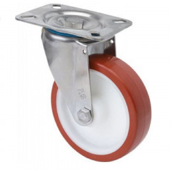 Rueda gir 10zvli100-poliure inox