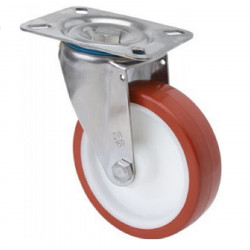 Rueda gir 10zvli125-poliure inox