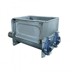 Cajetín inox 55 de 2 salidas con ejes