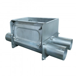 Cajetín inox 75 de 2 salidas para tándem