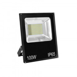 Proyector led solar 100W 6000K con placa exterior