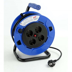 Alargadera enrollable 4 bases s/tapa 25mt 3Gx1.5 