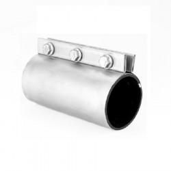 Unión/empalme inox con goma tubo 50mm