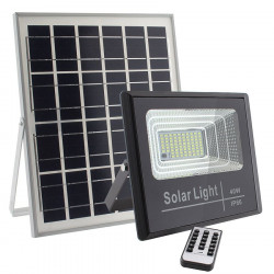Proyector solar 40W 6400K con placa exterior