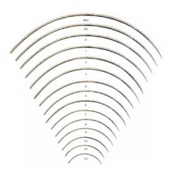 Agujas de sutura curvas perfil redondo hauptner Nº12 (12 uds)