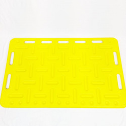 Barrera plástico asas sujeción 120x76 cm amarillo