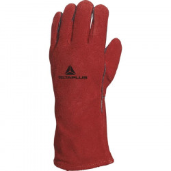 Guante soldar serraje rojo