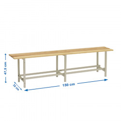 Banco de vestuario simonlocker wood bench 1500