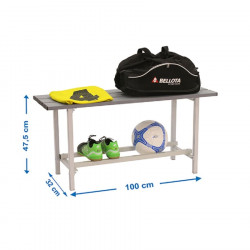 Banco de vestuario simonlocker metal bench 1000