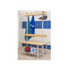 Banco de vestuario con perchas simonlocker single bench sr 9/2000