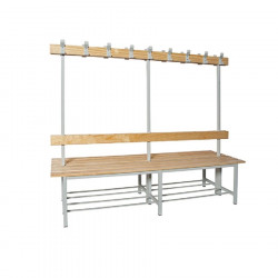 Banco de vestuario con perchas simonlocker tándem bench sr 14/1500