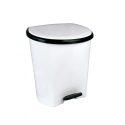 Cubo de basura con pedal blanco 25 lts