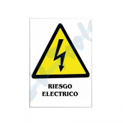 Cartel pvc riesgo eléctrico 21x29