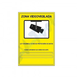 Cartel pvc 21X29 zona videovigilada