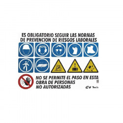 Cartel combinado pvc 50x70