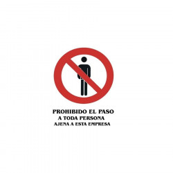 Prohibido el paso adhesivo 11x15
