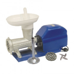 Picadora-embutidora eléctrica con cabezal 32 de hierro fundido motor 2HP 60rpm con boca ancha