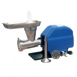 Picadora-embutidora eléctrica con cabezal 22 desmontable de inox motor 2HP