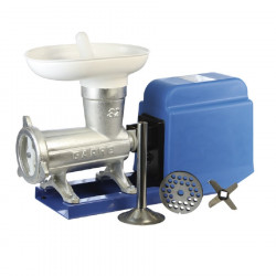 Picadora-embutidora eléctrica con cabezal 32 de hierro fundido motor 1,5HP con boca ancha