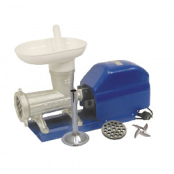 Picadora-embutidora eléctrica con cabezal 32 de hierro fundido motor 2HP 110rpm con boca ancha