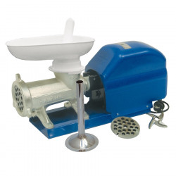 Picadora-embutidora eléctrica con cabezal 32 de hierro fundido motor 2HP 110rpm con boca ovalada