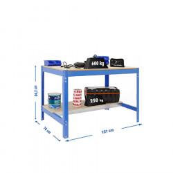 Mesa de trabajo simonwork BTO 1500 azul   
