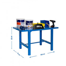 Mesa de trabajo simonwork BT6L metal 1800 azul