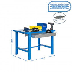 Mesa de trabajo simonwork BT6 metal box 1500