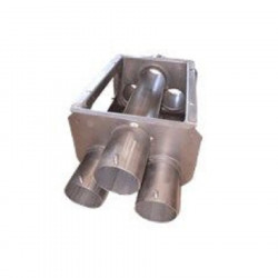 Cajetín inox 55 de 3 salidas para tándem