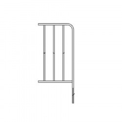 Semibox 20/16 1000x1000mm hierro macizo con pata inoxidable