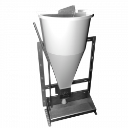 Tolva Porinox simple pendular inox P510 con 1 tubo de agua
