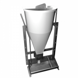 Tolva Porinox simple pendular inox P511 con 2 tubos de agua