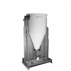 Tolva Porinox doble pendular inox PD-810 (pienso seco) con dos bebederos