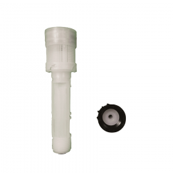 Filtro plástico + válvula 1/2" 4x6 PVDF