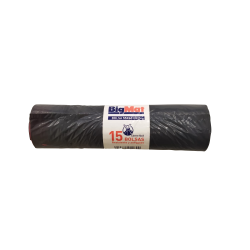 Bolsa de basura bigmat cierra fácil gris 55x60 (15 bolsas/rollo)