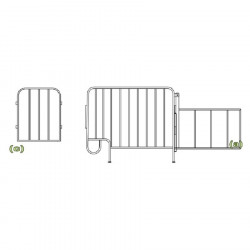 Box gestación nueva normativa hierro macizo 20/14 con puerta delantera