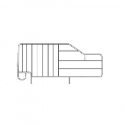 Box gestación primerizas hierro macizo 20/14 sin puerta delantera puerta inseminación basculante