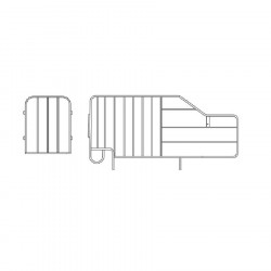 Box gestación primerizas hierro macizo 20/14 con puerta delantera puerta inseminación basculante