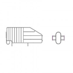 Box gestación hierro galvanizado 20/14 sin puerta delantera puerta inseminación con pasadores
