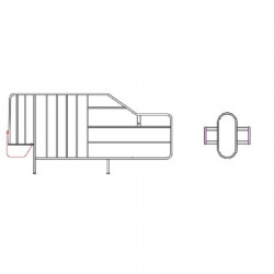 Box gestación hierro macizo 20/14 para comedero colgado puerta inseminación con pasadores