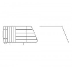 Box gestación auto captura hierro galvanizado sin puerta delantera